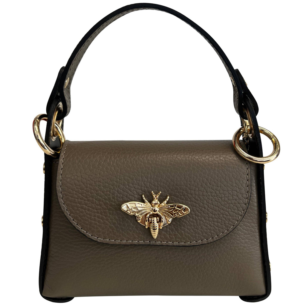 Mini-sac Modarno en cuir véritable dollar avec fermeture à braguette: Orange