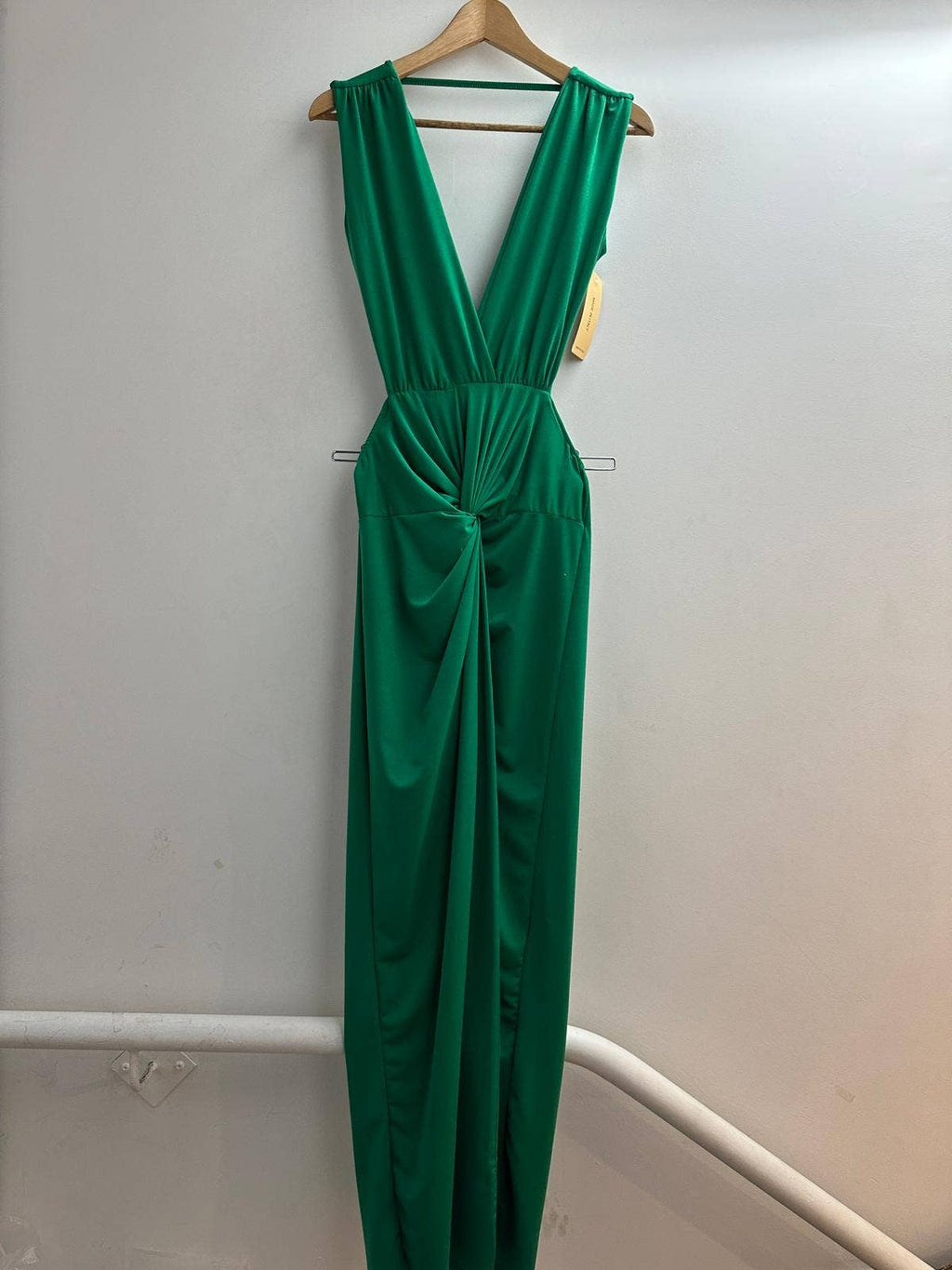 5997 Robe longue uni dos nu taille unique: NOIR / Taille unique