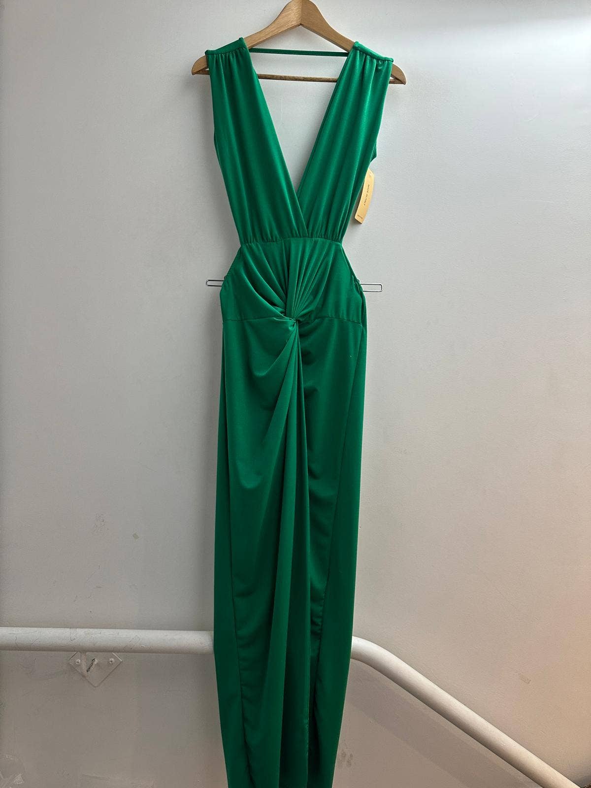 5997 Robe longue uni dos nu taille unique: NOIR / Taille unique