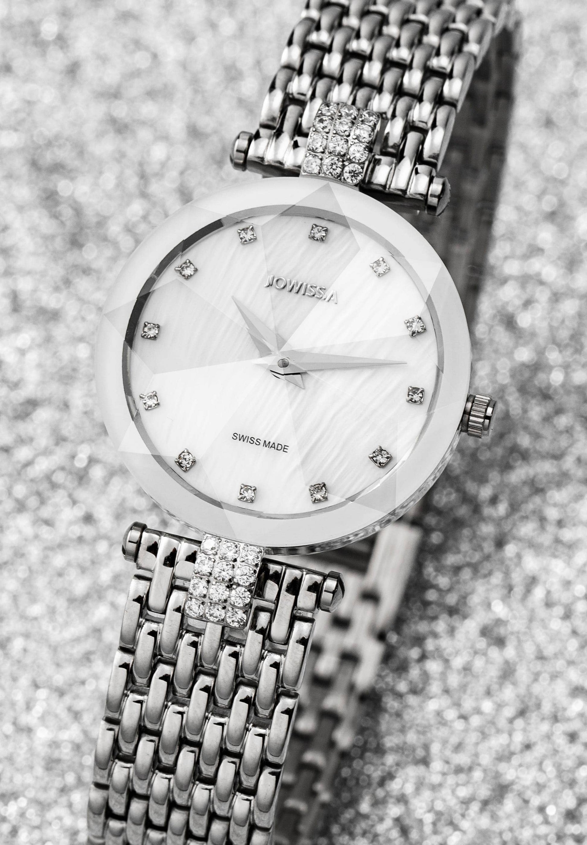 Montre suisse pour femme Facet Strass J5.636.M