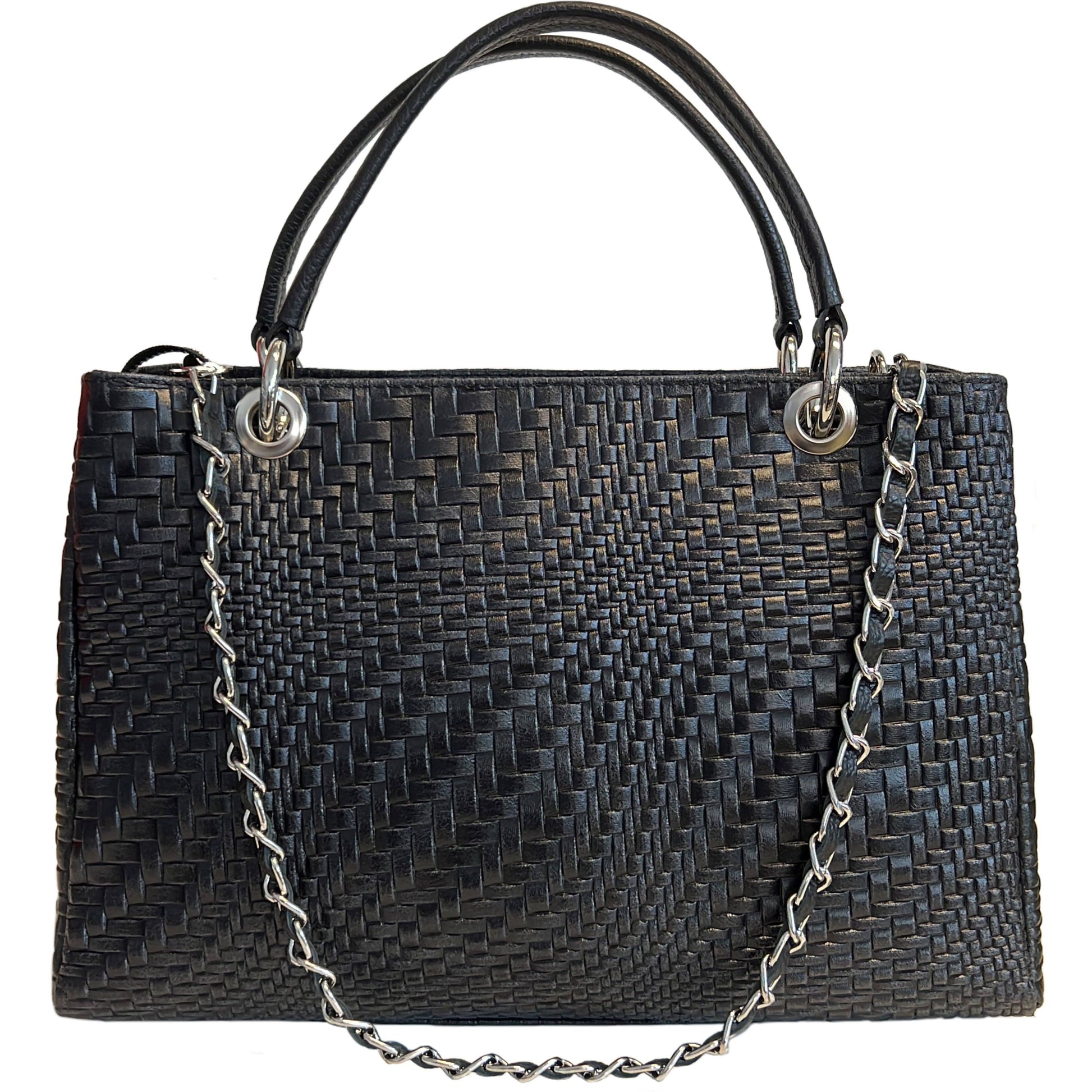 Sac à main Modarno pour femme en cuir véritable avec bandoulière: Nuit verte