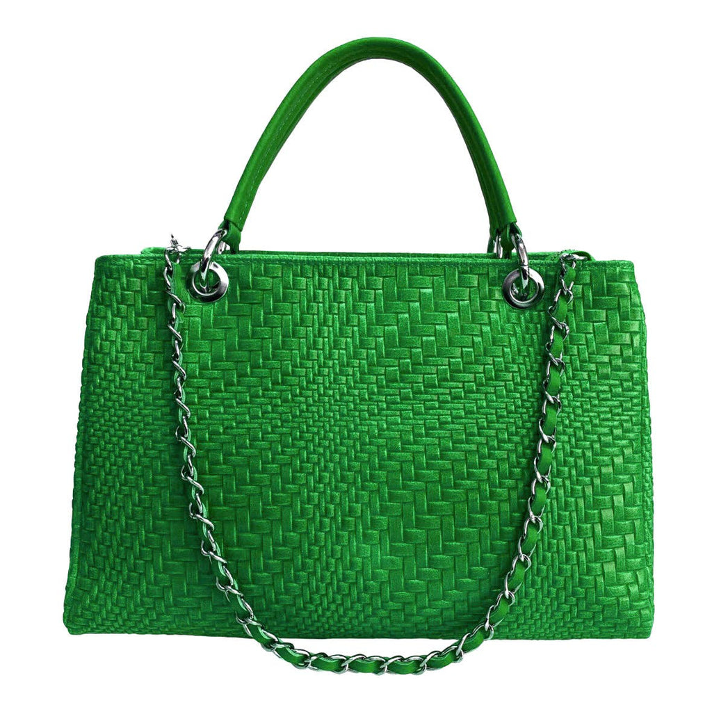 Sac à main Modarno pour femme en cuir véritable avec bandoulière: Nuit verte