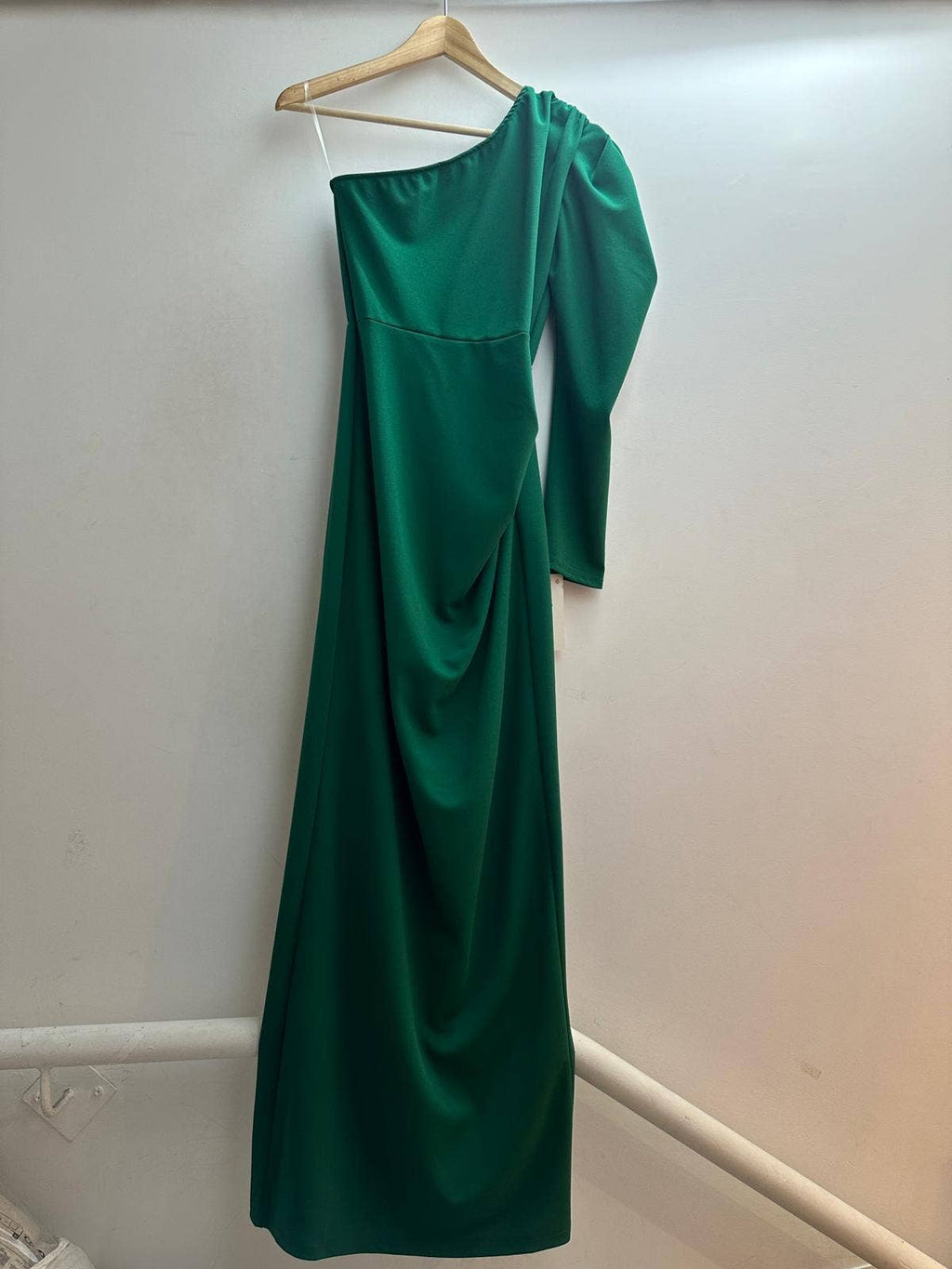 6849  robe longue avec une manche taille unique: Rouille / Taille unique