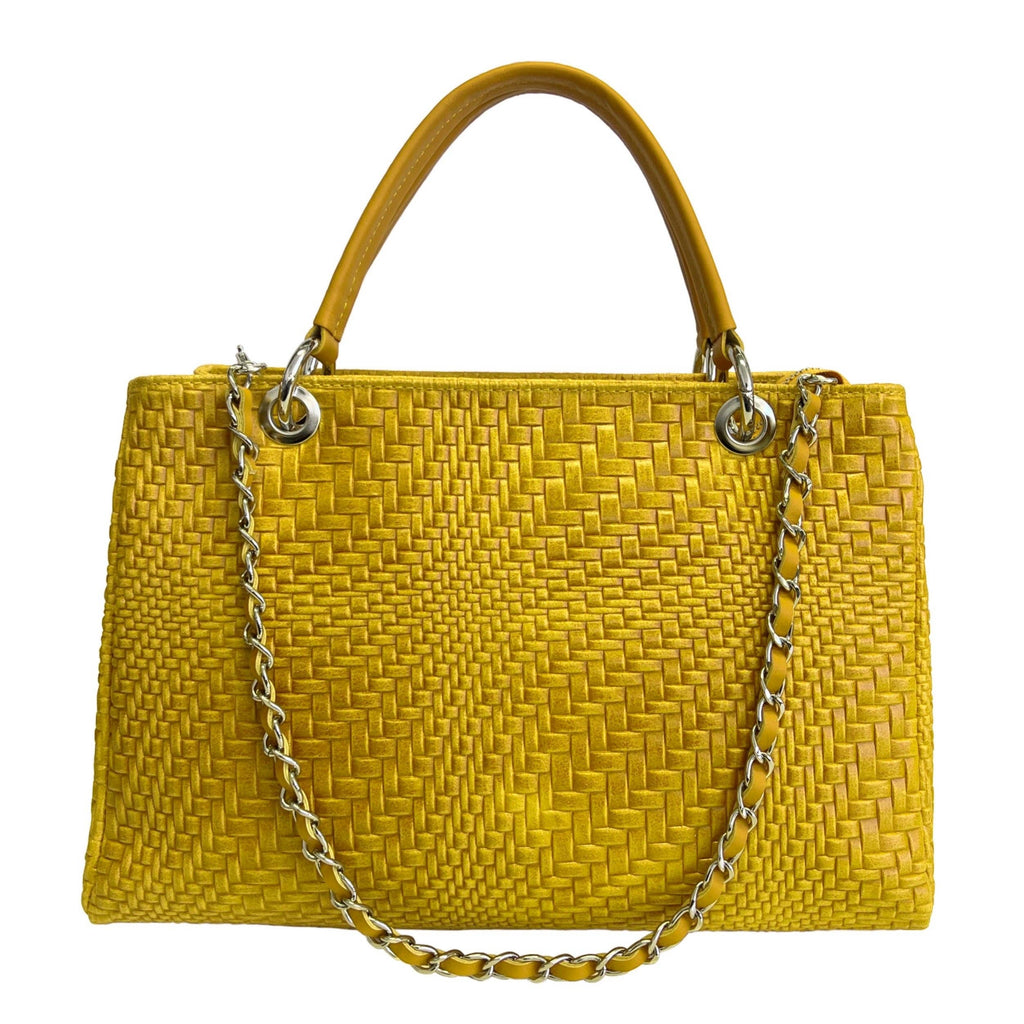 Sac à main Modarno pour femme en cuir véritable avec bandoulière: Nuit verte