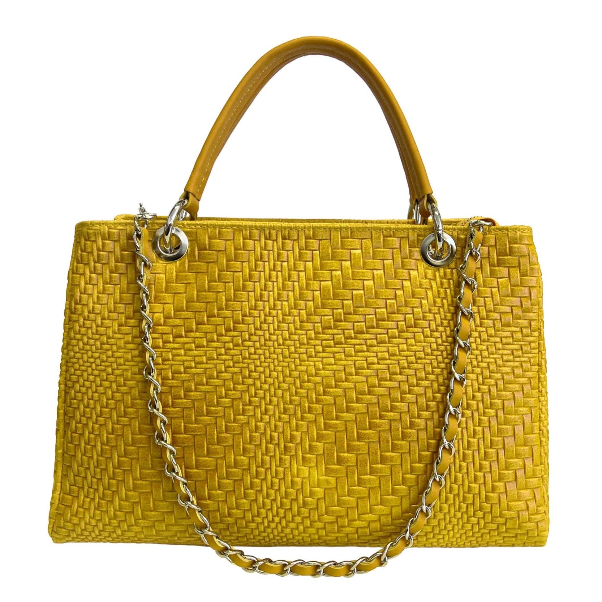 Sac à main Modarno pour femme en cuir véritable avec bandoulière: Nuit verte