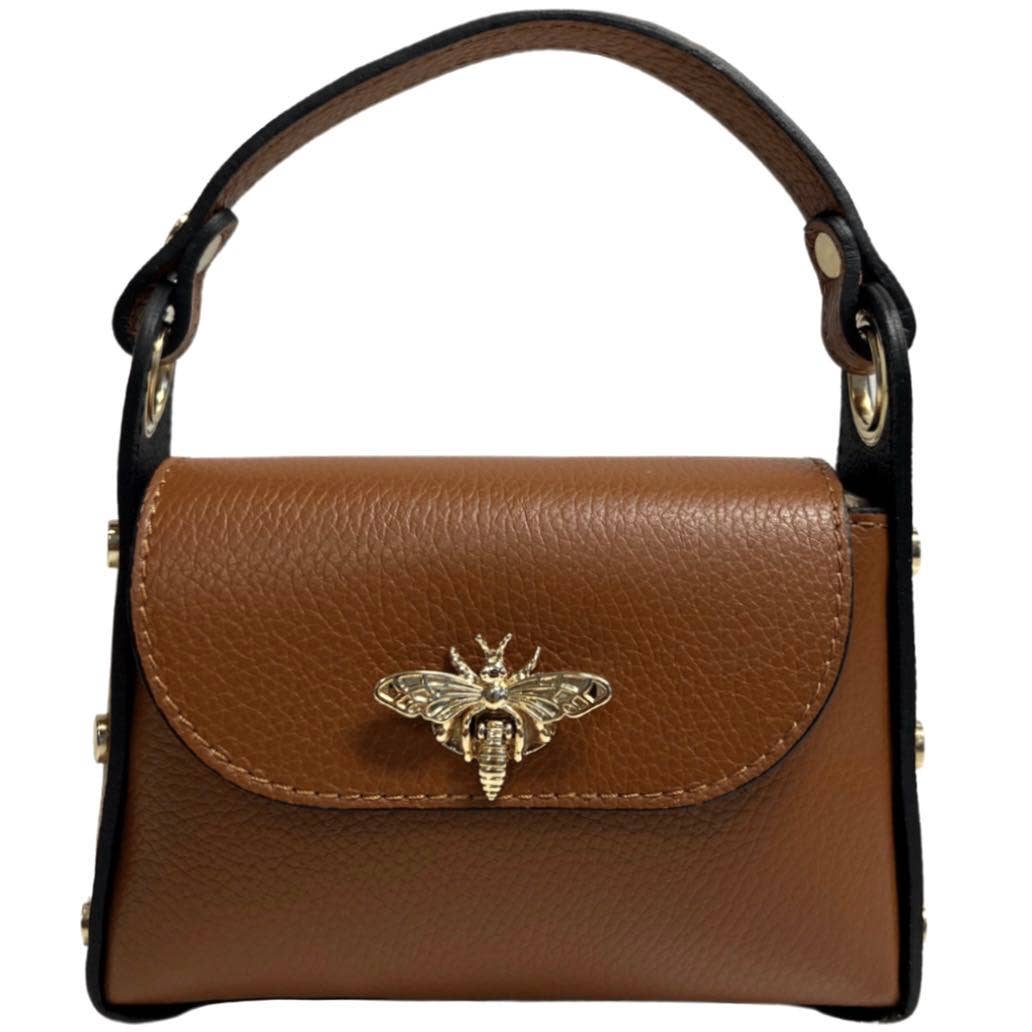 Mini-sac Modarno en cuir véritable dollar avec fermeture à braguette: Orange
