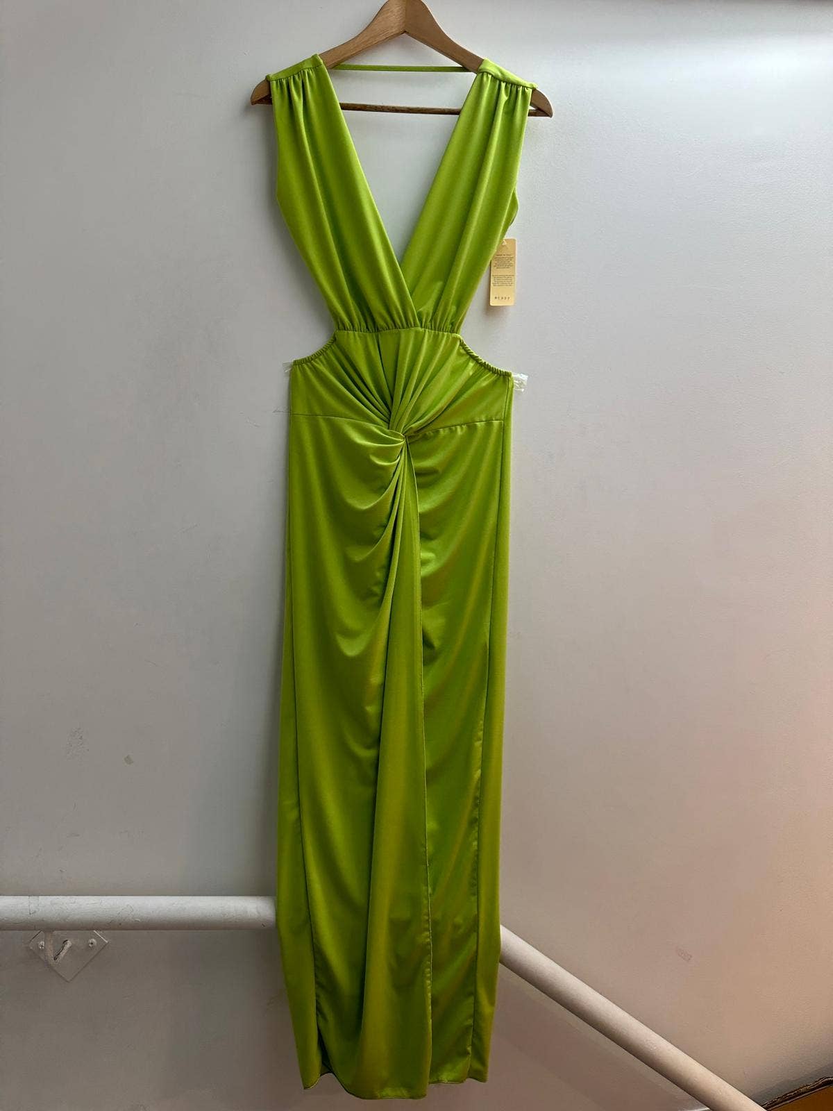 5997 Robe longue uni dos nu taille unique: NOIR / Taille unique