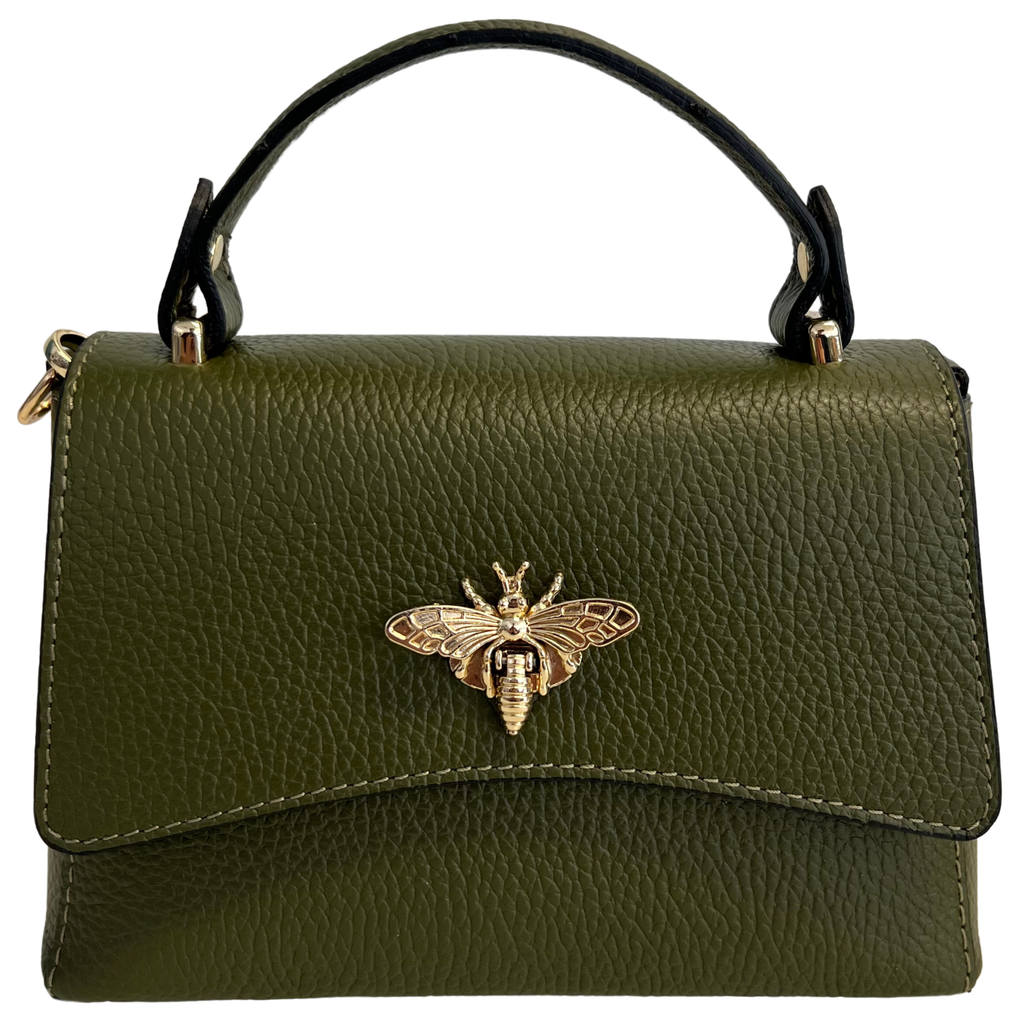 Sac à bandoulière pour femme en cuir véritable avec fermeture Ape: Orange