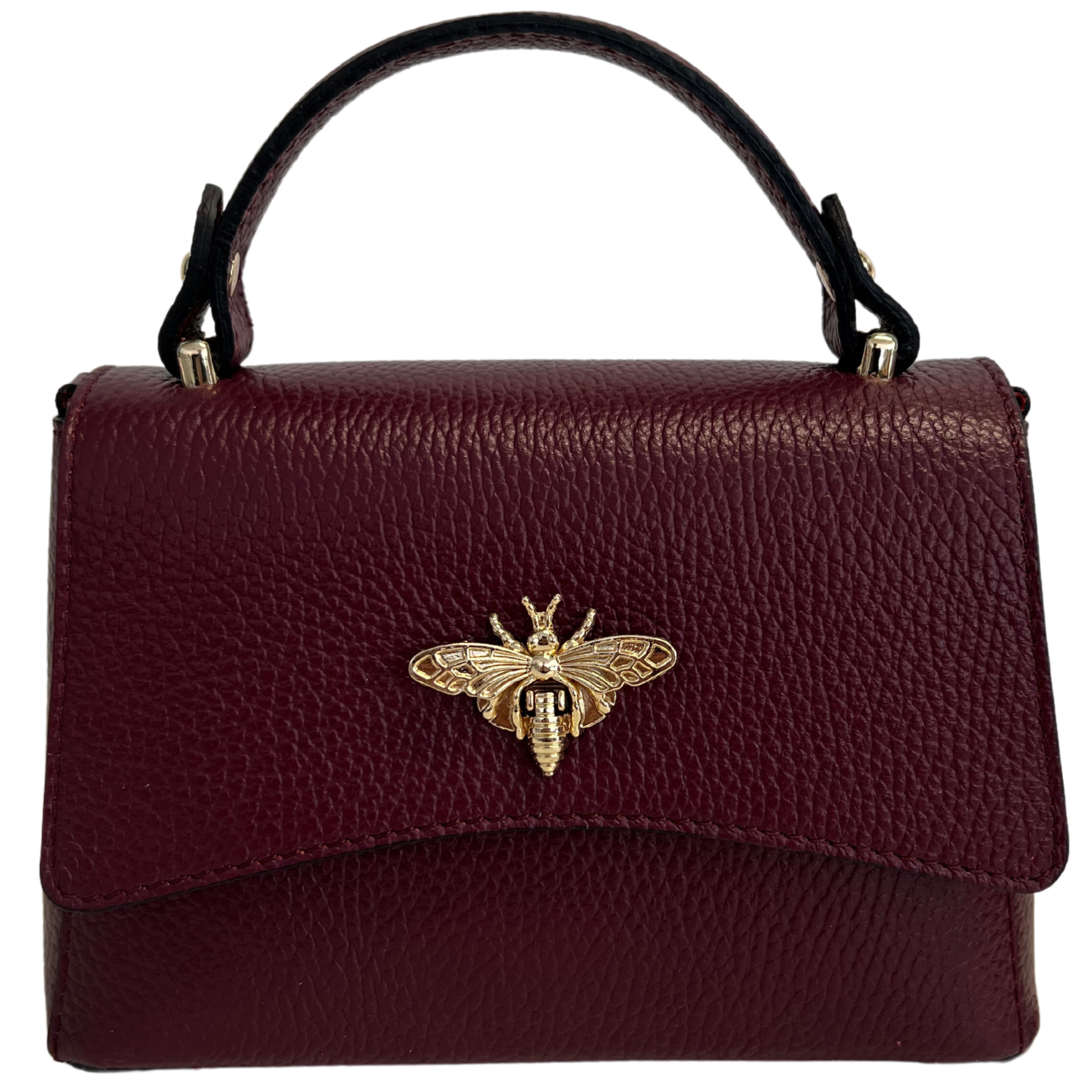 Sac à bandoulière pour femme en cuir véritable avec fermeture Ape: Orange